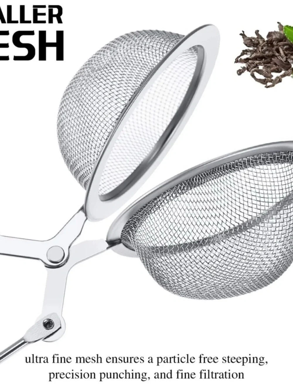 2pc Tea Infuser Loose Leaf Tea Snap Ball Tea Strainer Spoon